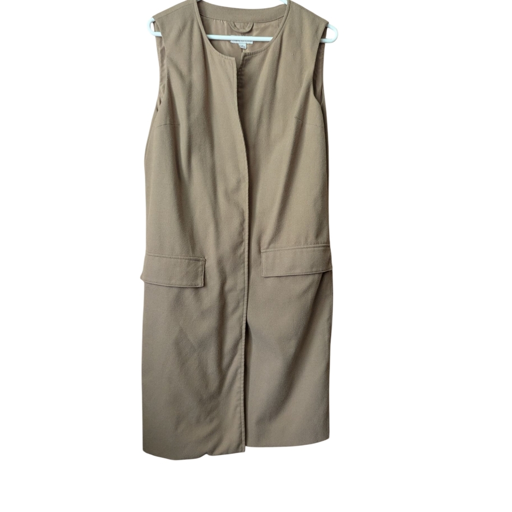 meroma women's long dressy vest color tan - Picture 10 of 10